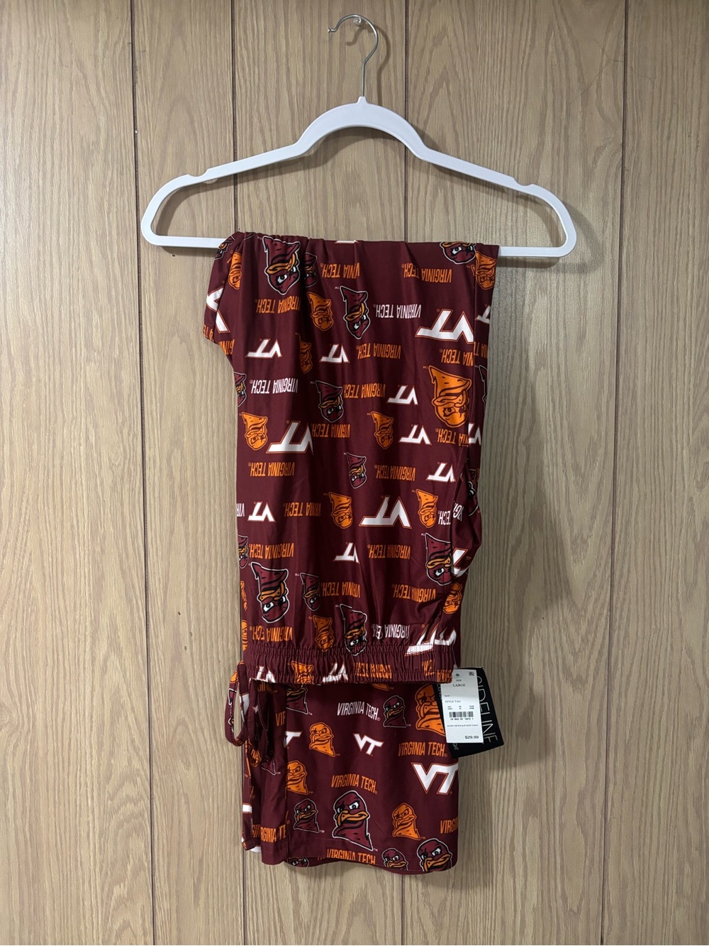 NCAA Virginia Tech Hokies Men's Pajama Pants Brand New with Tags Size L